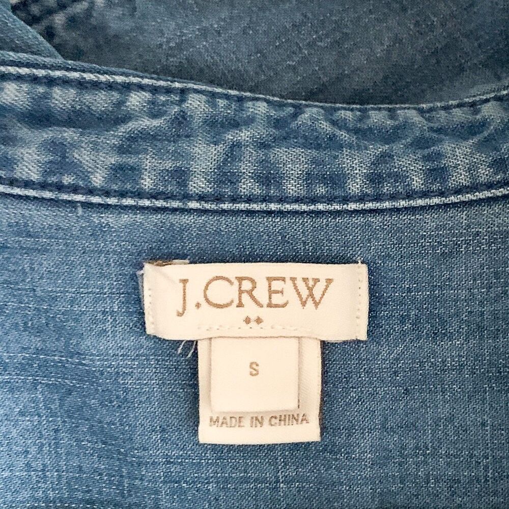 Womens J Crew Dress Size Small Denim Chambray Sleeveless Knee-Length Shift - Picture 3 of 8